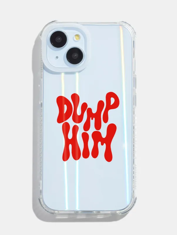 Prints by GG x Skinnydip Dump Him Holo Shock iPhone Case sold by Skinnydip London