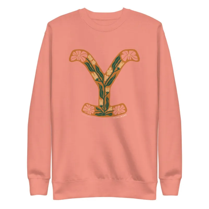 Yellowstone Floral Y Fleece Pullover sold by MTV