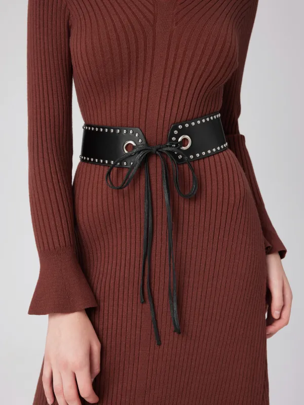 STUDDED LACE UP CORSET BELT sold by Cider