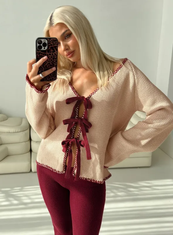 Kiss Goodbye Knit Cardigan Multi sold by Princess Polly