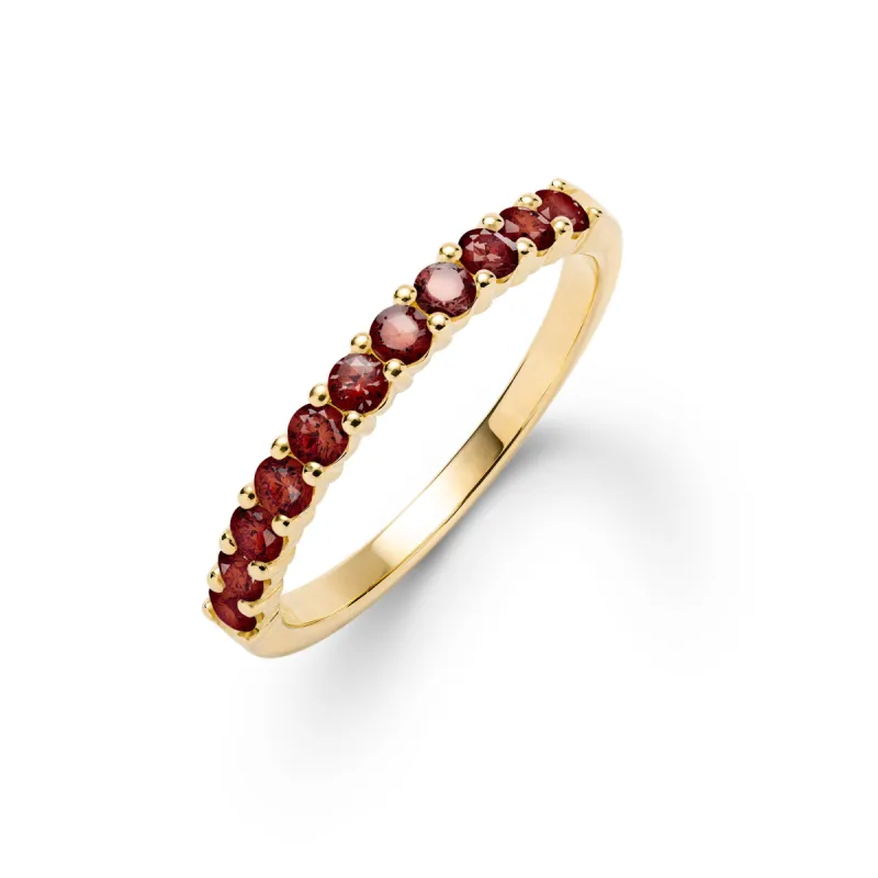 Rosecliff Garnet Stackable Ring in 14k Gold (January) sold by Haverhill