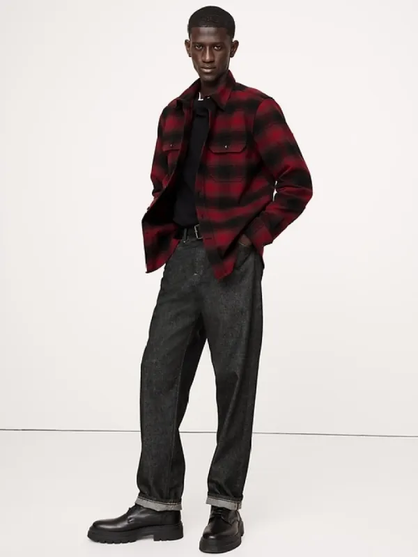 Heavyweight Flannel Overshirt sold by Banana Republic