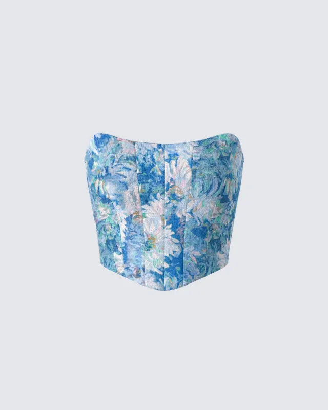 Eunji Multi Jacquard Corset Top sold by Finesse