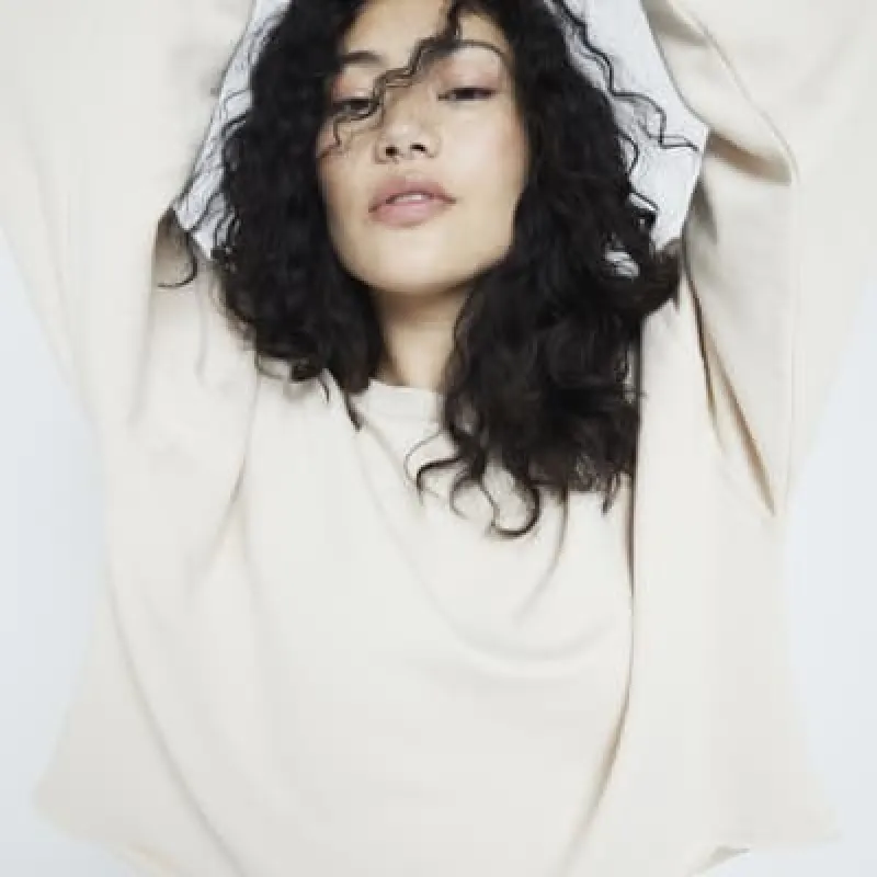 Beige Long Sleeve Raw Seam Sweatshirt sold by River Island