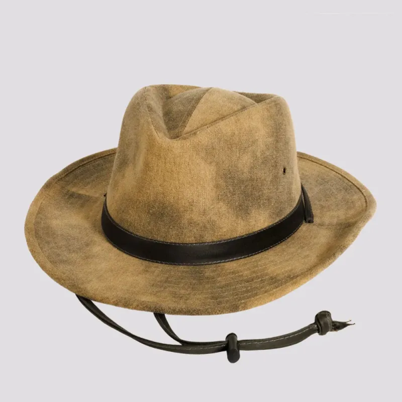 Fuji | Mens Distressed Cotton Outback Hat sold by American Hat Makers