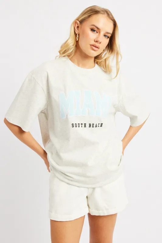 Grey Graphic Tee Short Sleeve sold by Ally Fashion