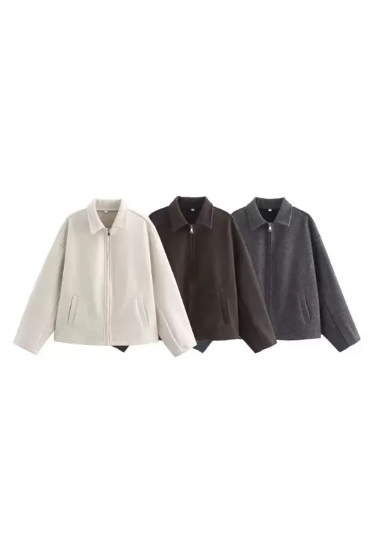 'Emily'Oversized Zippered Wool Coat（3 Color) sold by Goodnight Macaroon