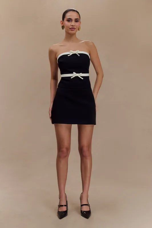 Aisha Suiting Mini Skirt - Black sold by Meshki