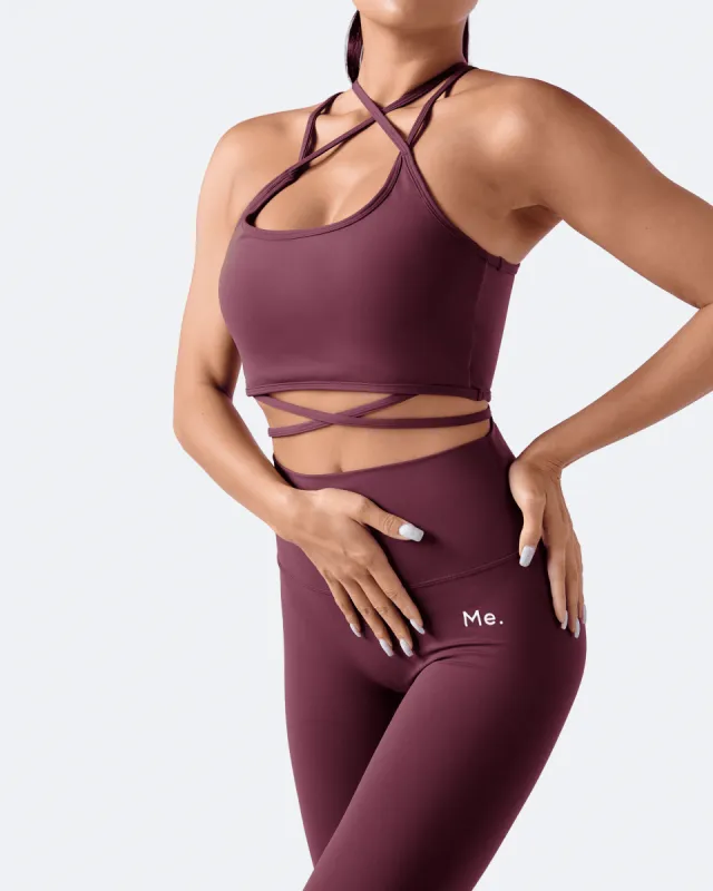 Burgundy Strappy Front Top sold by BetterMe