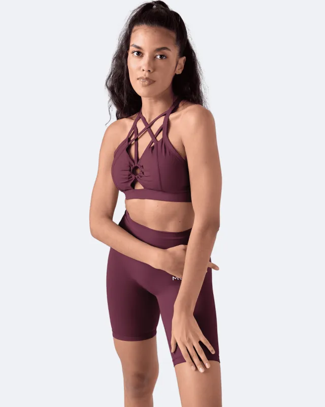 Burgundy Criss Cross Front Top sold by BetterMe