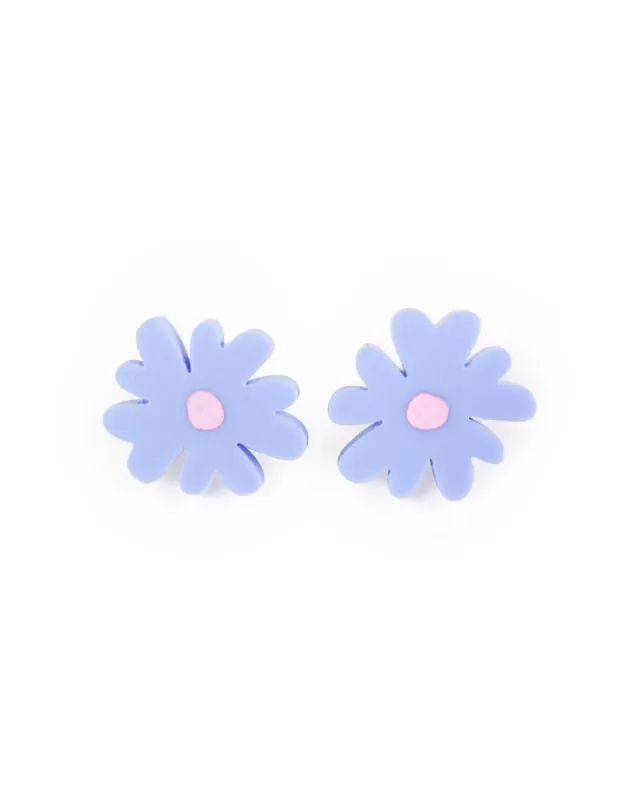 Blue Small Blossom Stud Earrings sold by The Somewhere Co.