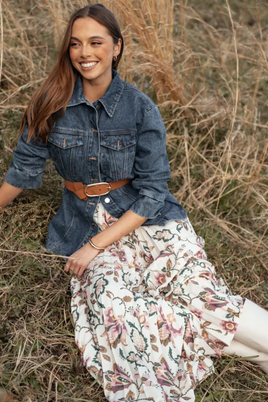 Michael Pleated Midi Skirt - Paisley Floral sold by Petal & Pup