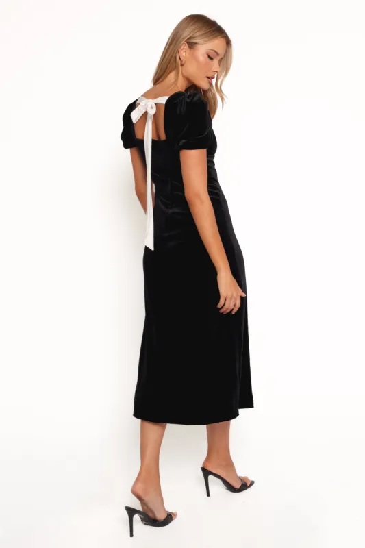 Quinnie Midi Dress - Black sold by Petal & Pup