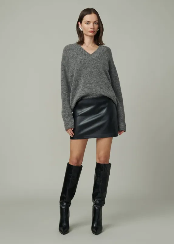 THE VEGAN LEATHER MINI SKIRT sold by Joe's Jeans