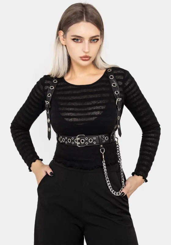 Fury Eyelet Chain Harness sold by Disturbia
