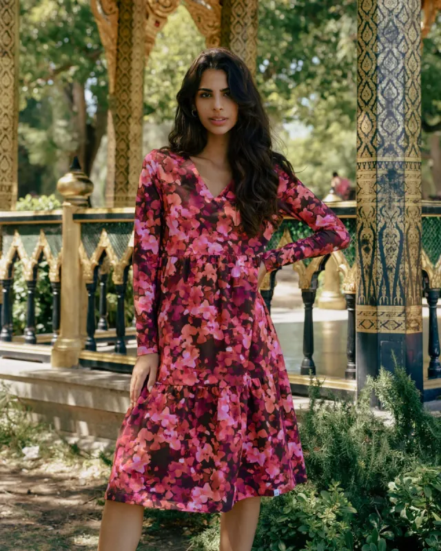 Amélie Layered Dress Scarlet Petals sold by Ivalo.com