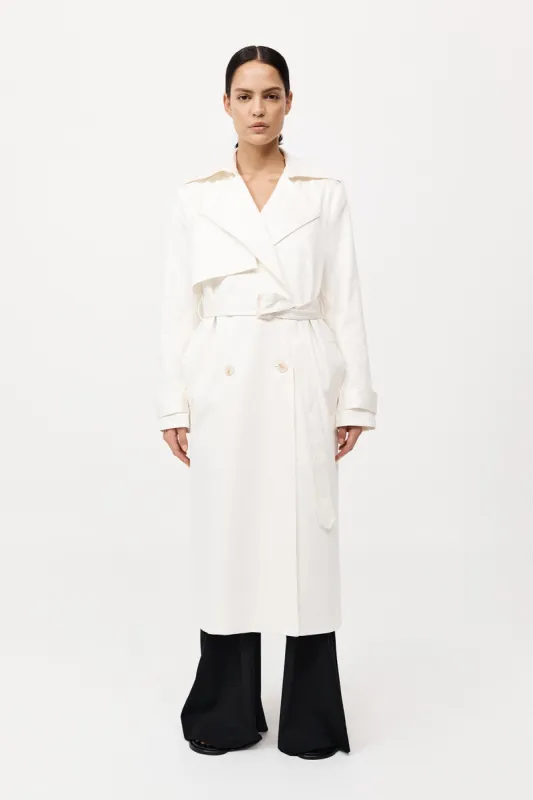 Classic Trench Coat - Off White sold by St. Agni