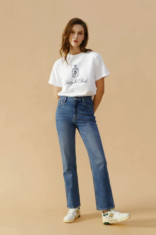 Activity Grrrl High Rise Kick Crop Jeans HJ017 sold by Hey Joanie