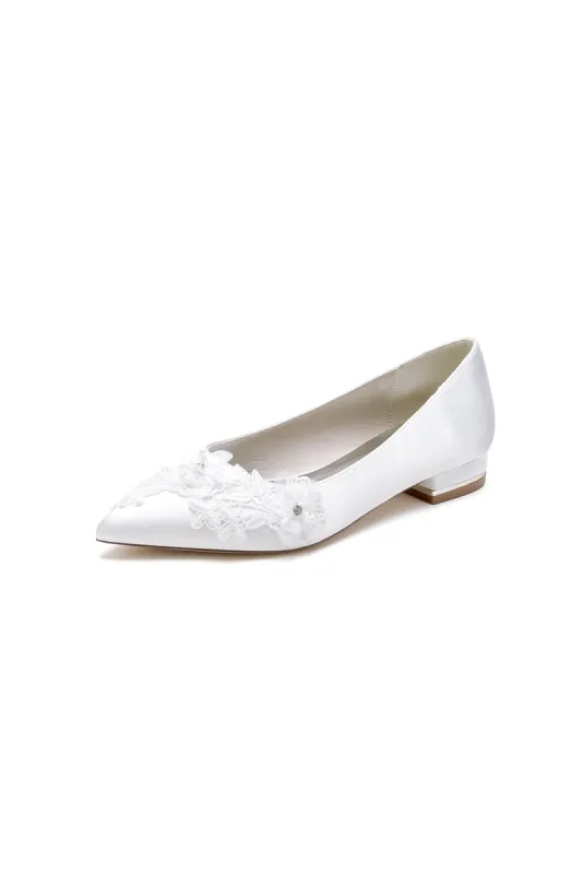 Pointed Toe Low Heels with Lace sold by KissProm