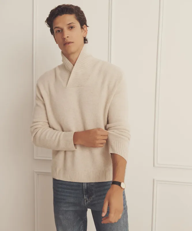 Luxe Cashmere Shawl Collar Pullover sold by Naadam
