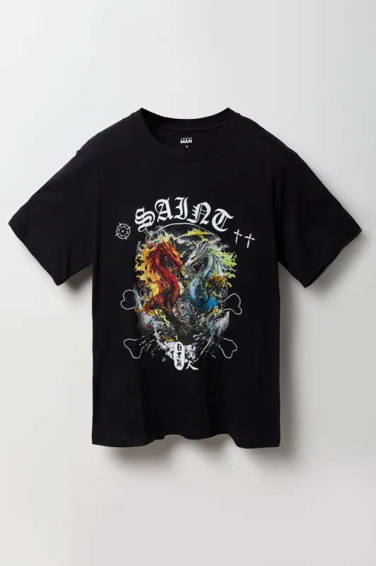 T-shirt à imprimé Saint sold by Urban Planet