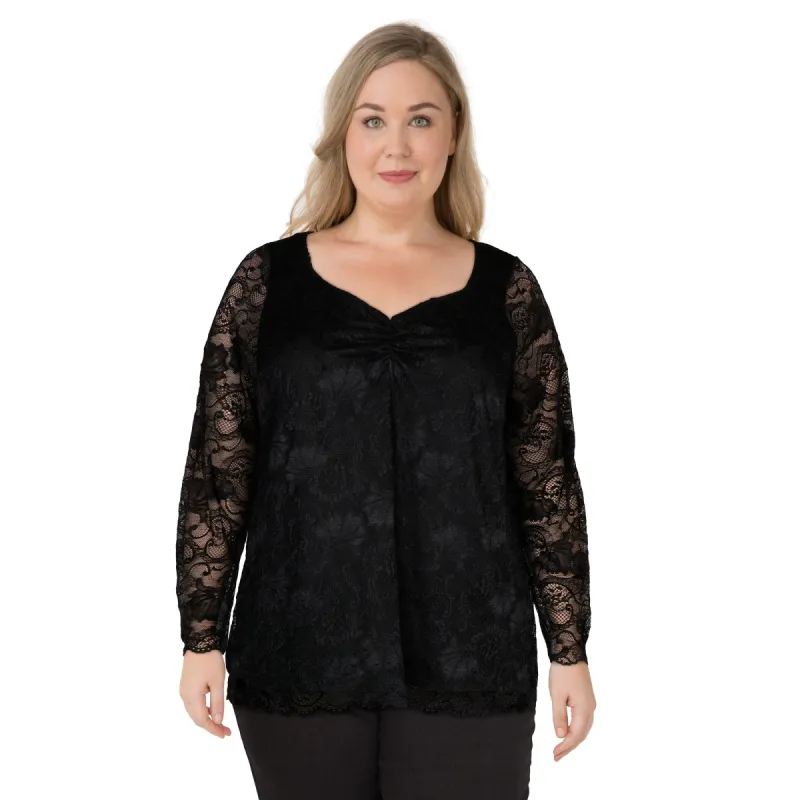 lily morgan Women's Sweetheart Lace Top sold by Giant Tiger