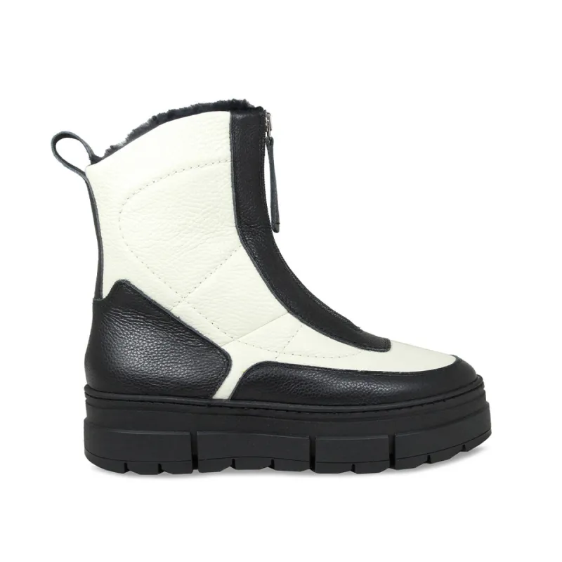 Blizzard: Black & Cream Leather & Shearling sold by Sole Bliss