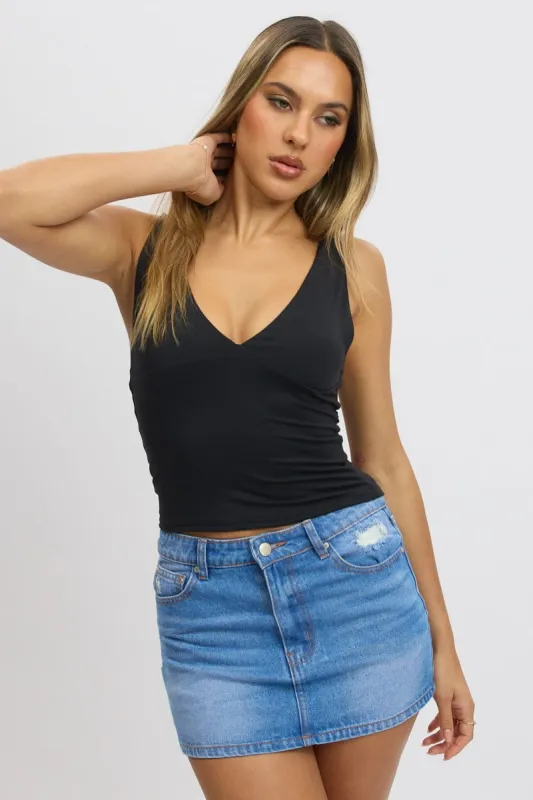 Black Tank Top Supersoft sold by Ally Fashion