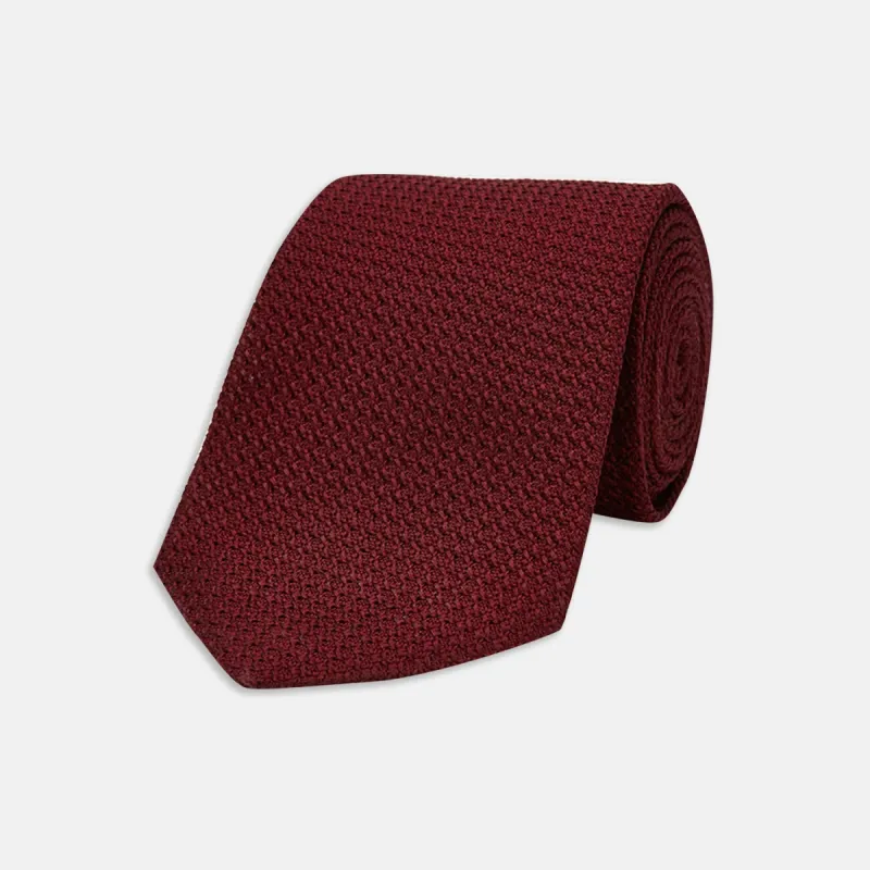 Plain Woven Grenadine Silk Tie sold by Turnbull & Asser