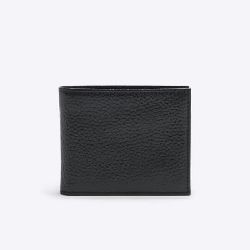Black Pebbled Leather Wallet sold by River Island