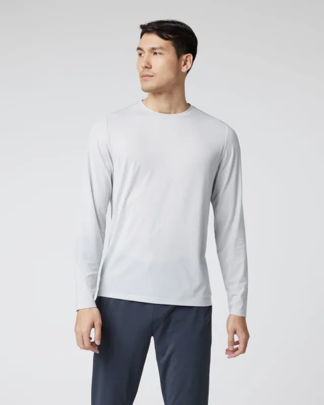 VUORI Long Sleeve Current Tech Tee - FROST GREY sold by Sun Diego Boardshops