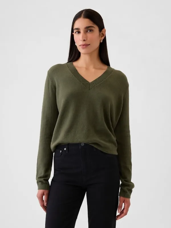 CashSoft V-Neck Sweater sold by GAP