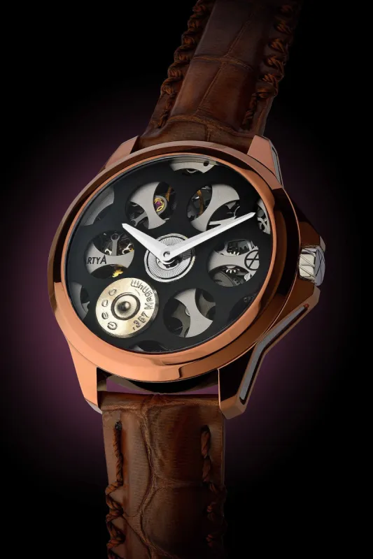 ArtyA Son of a Gun Russian Roulette Choco B&W Limited Edition Watch sold by Jura Watches