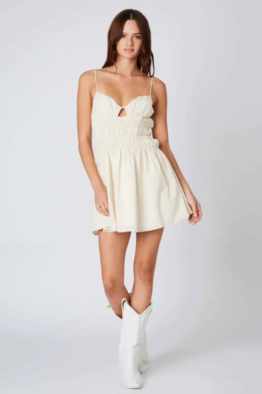 Gathered Cut-Out Mini Dress sold by Cotton Candy LA