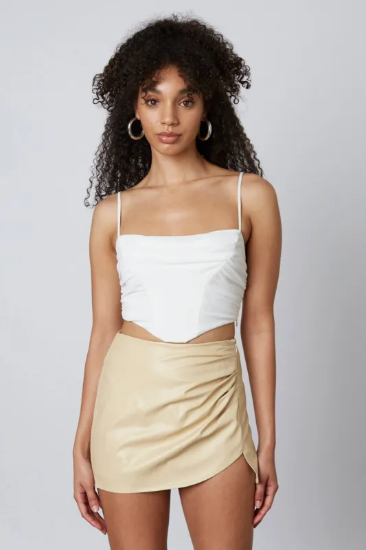 Vegan Leather Mini Skort sold by Cotton Candy LA