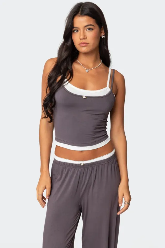Elsa Layered Tank Top sold by Edikted