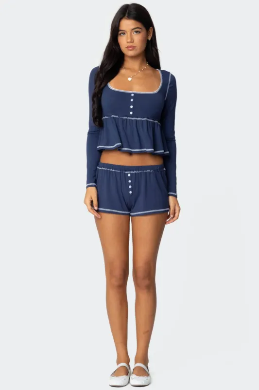 Arianne Contrast Shorts sold by Edikted