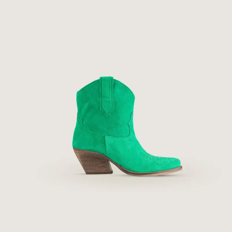 Leila Grass Texan boots sold by Kali Shoes