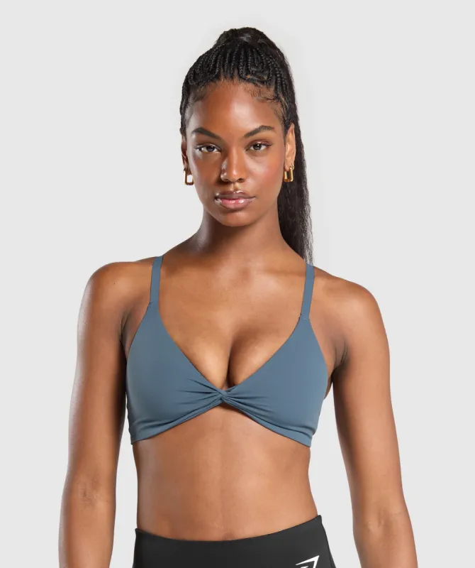 Gymshark Twist Front Bralette - Cargo Blue sold by Gymshark