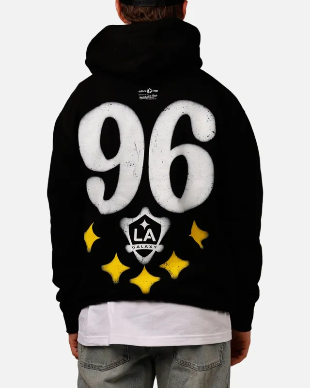 Mitchell & Ness X Los Angeles Galaxy X Culture Kings Spraypaint Hoodie Black sold by Culture Kings