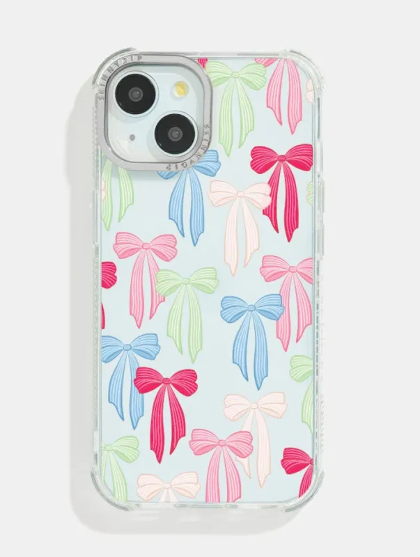Striped Bows Shock iPhone Case sold by Skinnydip London