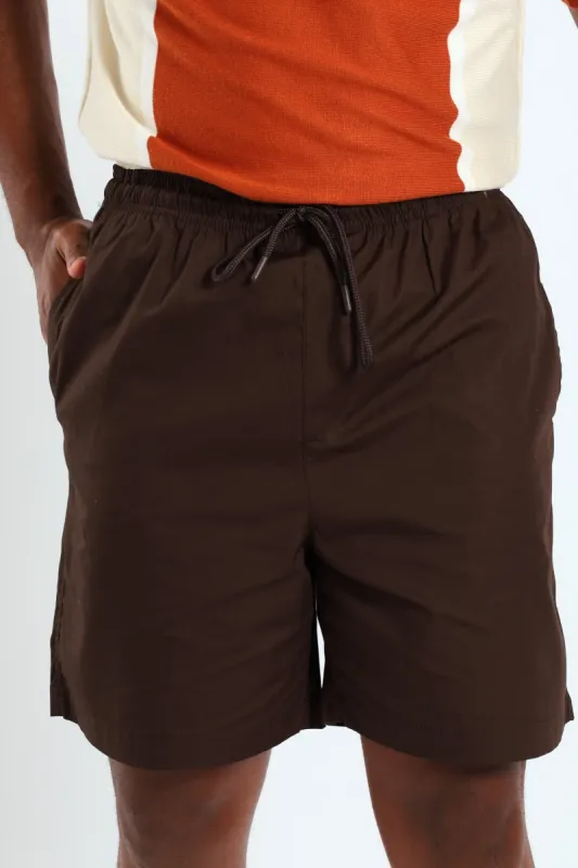 Basic Beach Shorts - Chocolate sold by Edgars