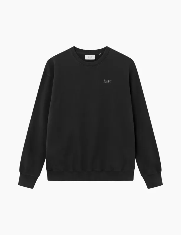 STILL SWEATSHIRT - WASHED BLACK sold by Foret