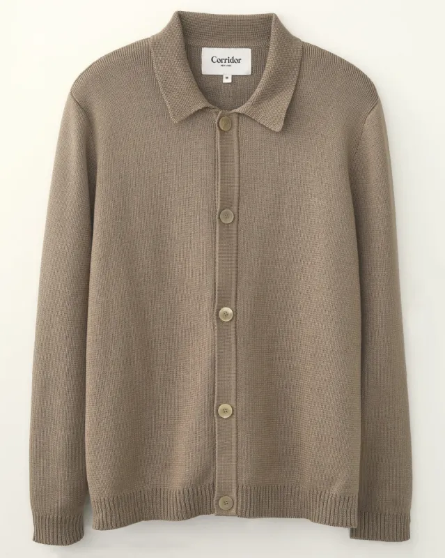Buttondown Sweater - Camel sold by Corridor