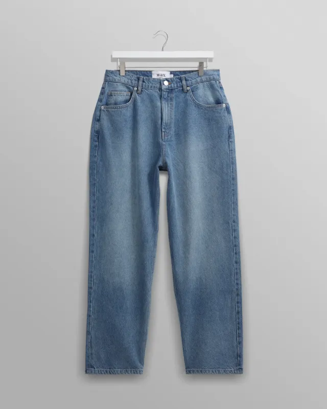 Felix - Blue Loose Fit Denim Jeans sold by Wax London