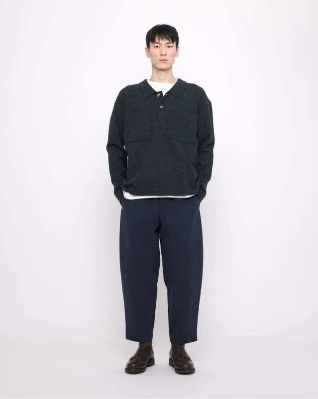 Boiled Wool Pocket Pullover - FW24 - Gray sold by 7115 by Szeki