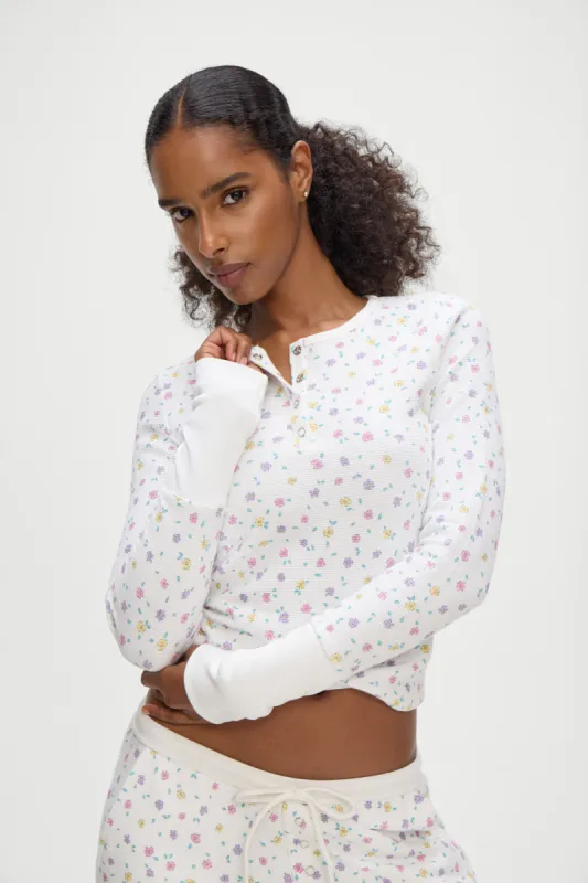 Nate Long Sleeve Thermal Shirt - Picnic Blanket sold by Frankie's Bikinis