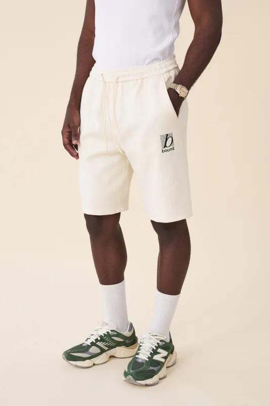 TENNIS CABLE TEXTURE SHORTS - ECRU sold by Bound