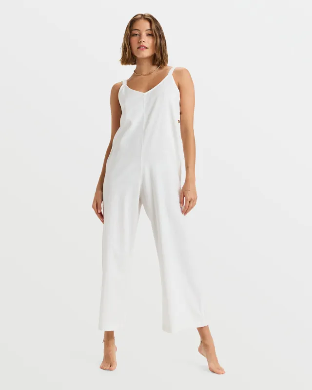 Summer Icon Jumpsuit - Egret sold by Roxy