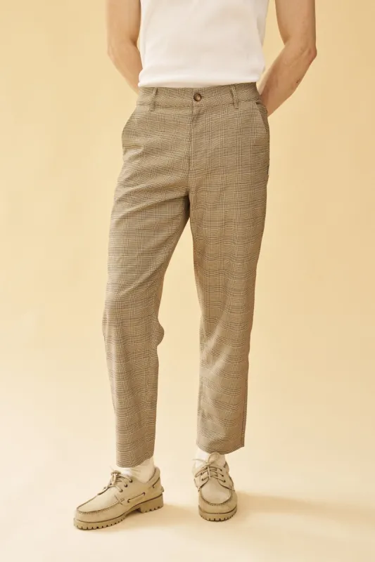 HOUNDSTOOTH CHECK TROUSER - GREY sold by Bound